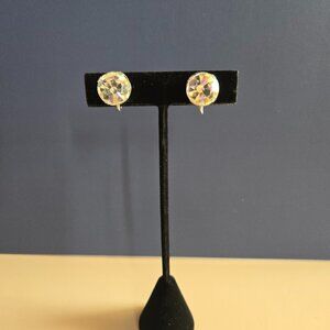 Vintage Castlecliff Rhinestone Clip-On Earrings‎
